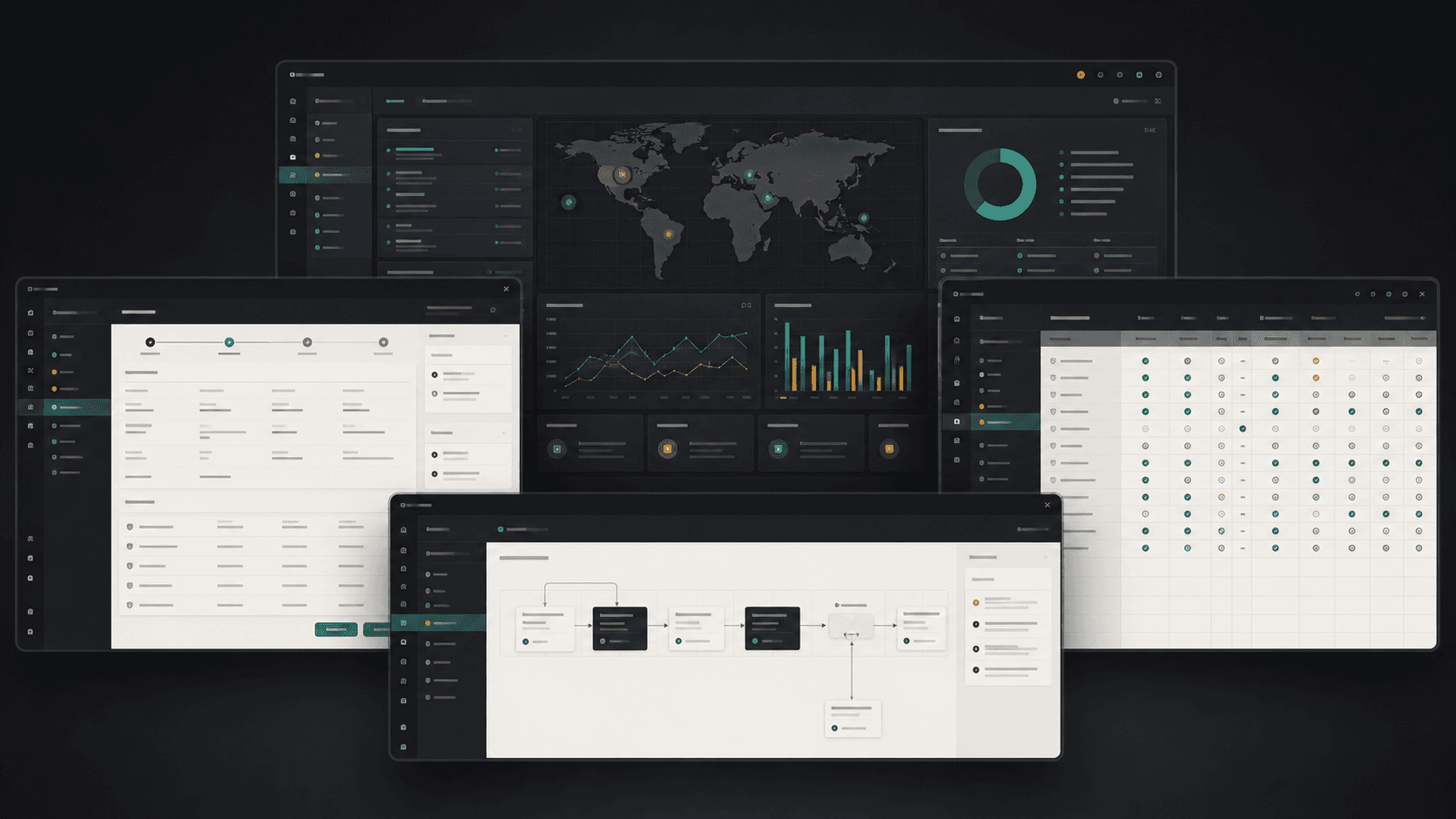 Layered enterprise administrative service interfaces
